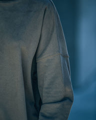 Lorina Cotton Pocketed Mock Neck Sweatshirt - Charcoal