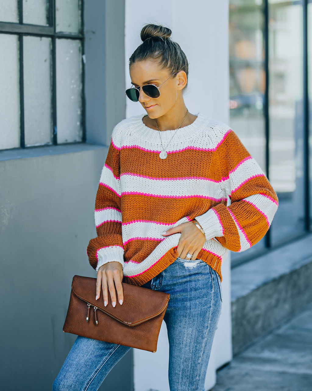 Jamila Striped Knit Sweater