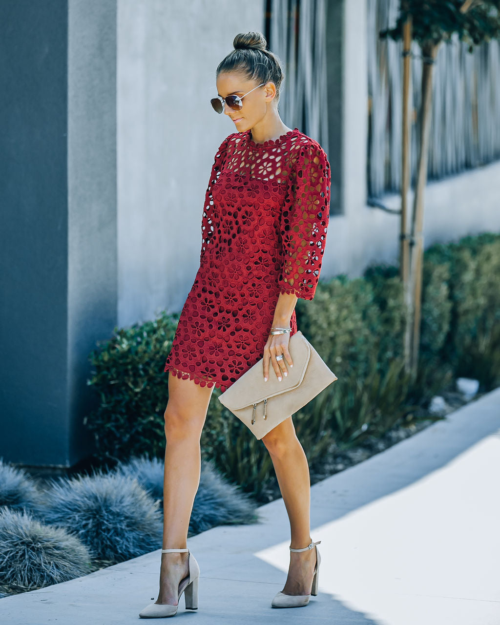 Cecily Crochet Shift Dress