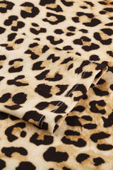 Fashion High Neck Leopard Long Sleeve Bodysuit