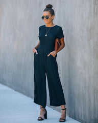 First Class Pocketed Jumpsuit - Black