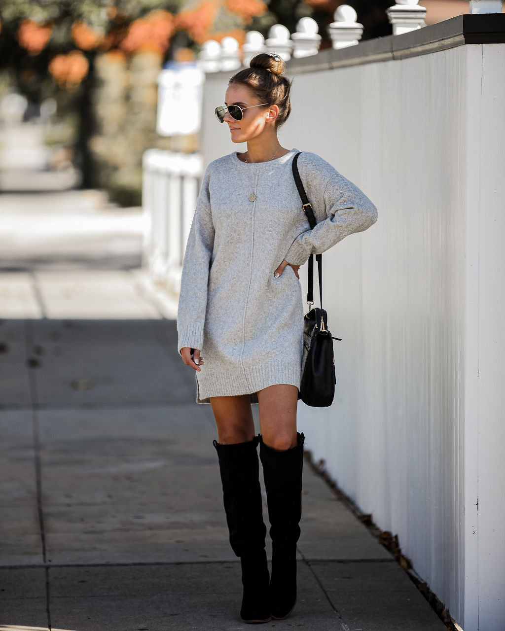 Smoky Mountain Sweater Dress - Grey
