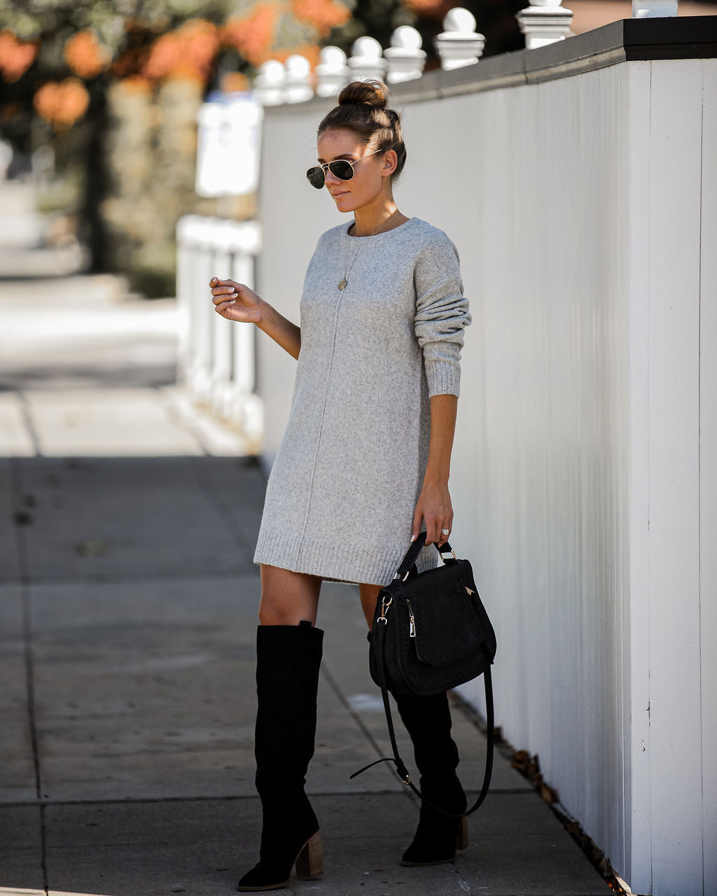 Smoky Mountain Sweater Dress - Grey