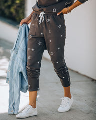 Jet Set Cotton Blend Pocketed Embroidered Joggers