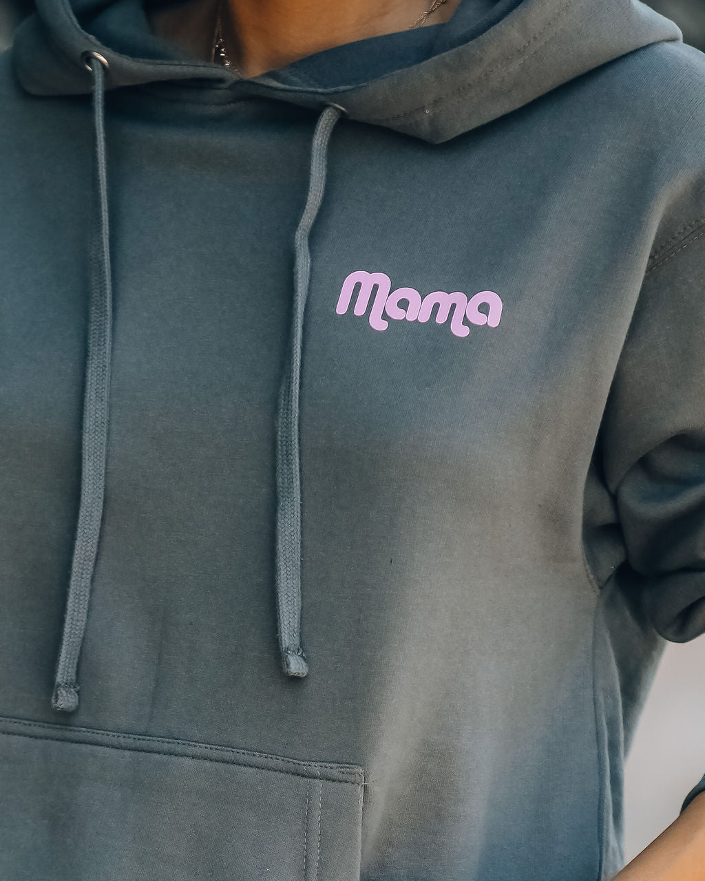 Pink Mama Cotton Blend Pocketed Hoodie