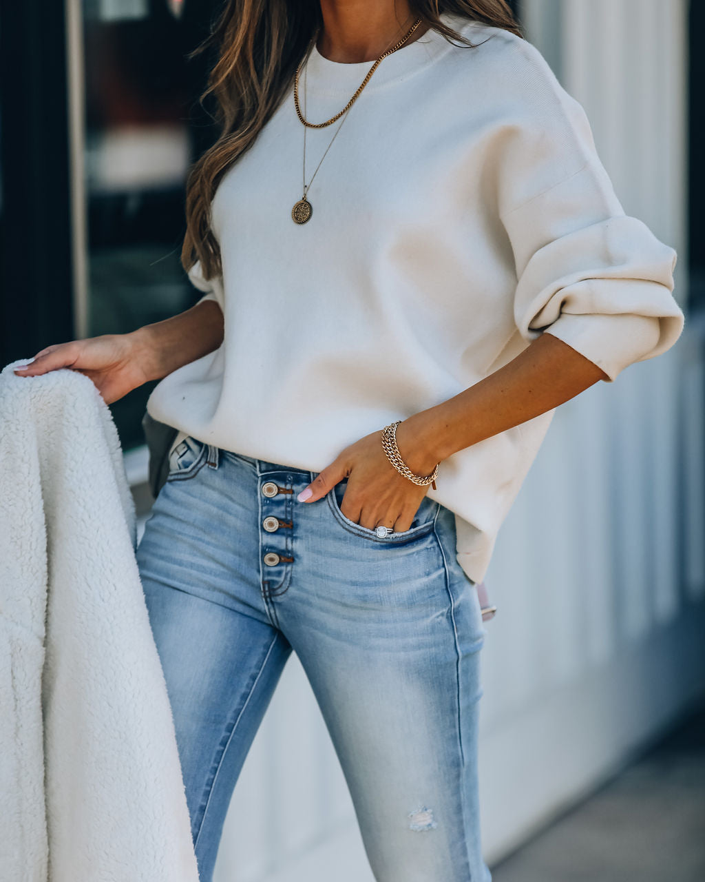 Lexa Knit Sweater - Off White