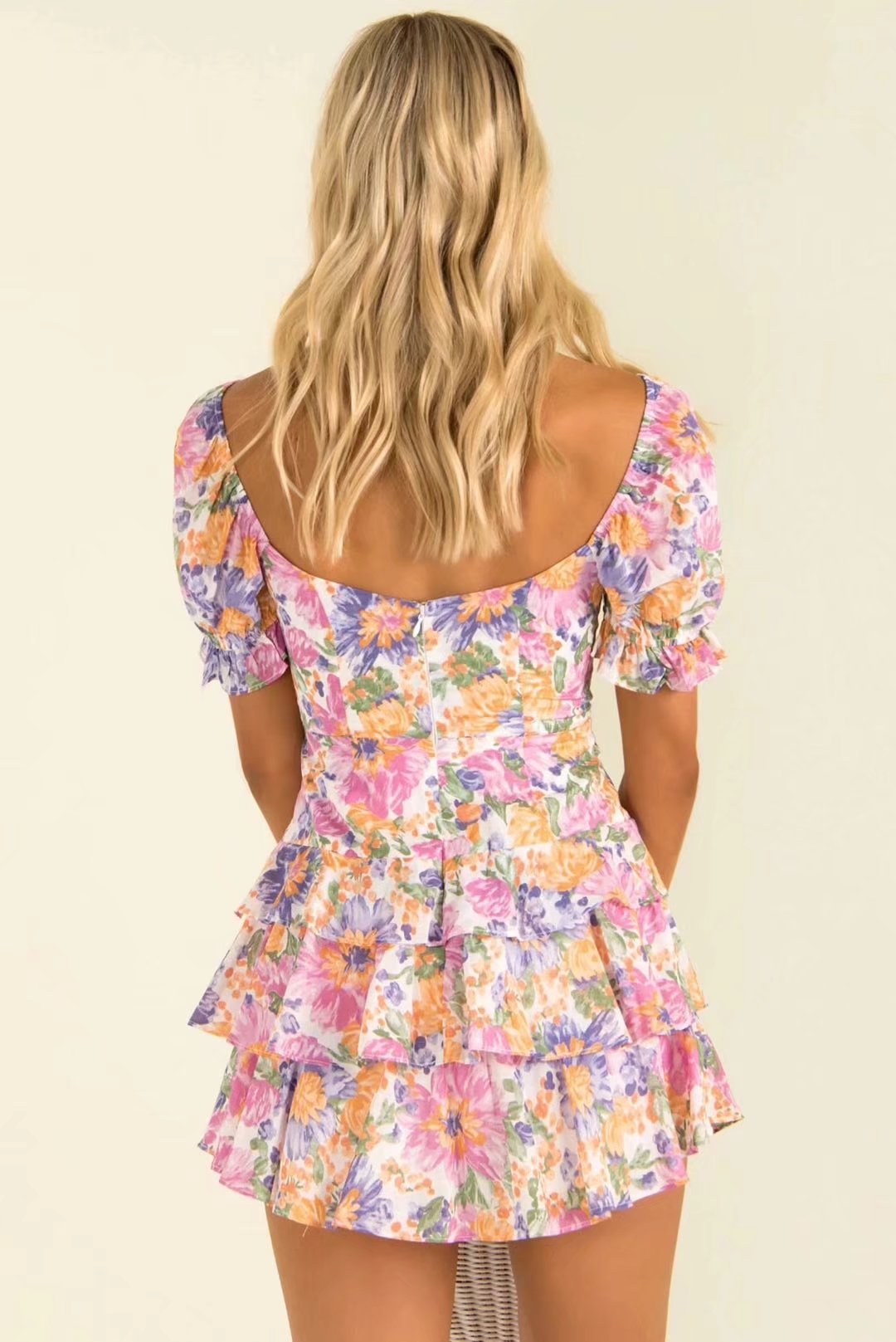 Changing Tide Floral Ruffle Cutout Romper