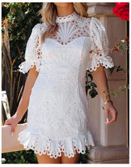 Champs-lys¡§es Embroidered Lace Dress