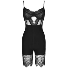 Strappy Lace Bandage Playsuit