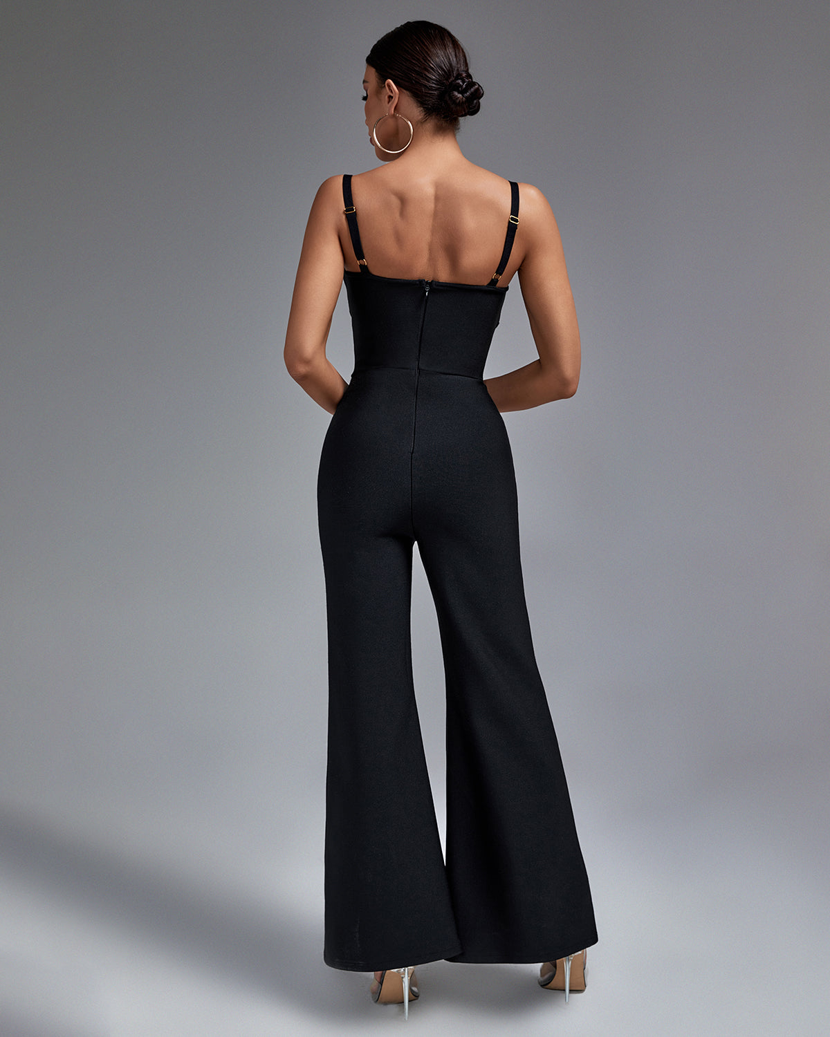 Strappy Double-breasted Bandage Jumpsuit