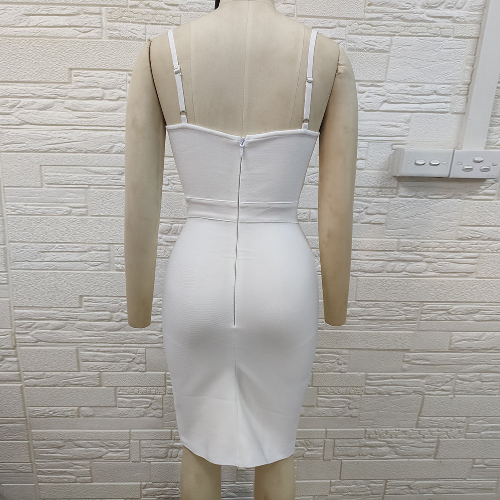 Strappy Sleeveless Backless Mini Bandage Dress