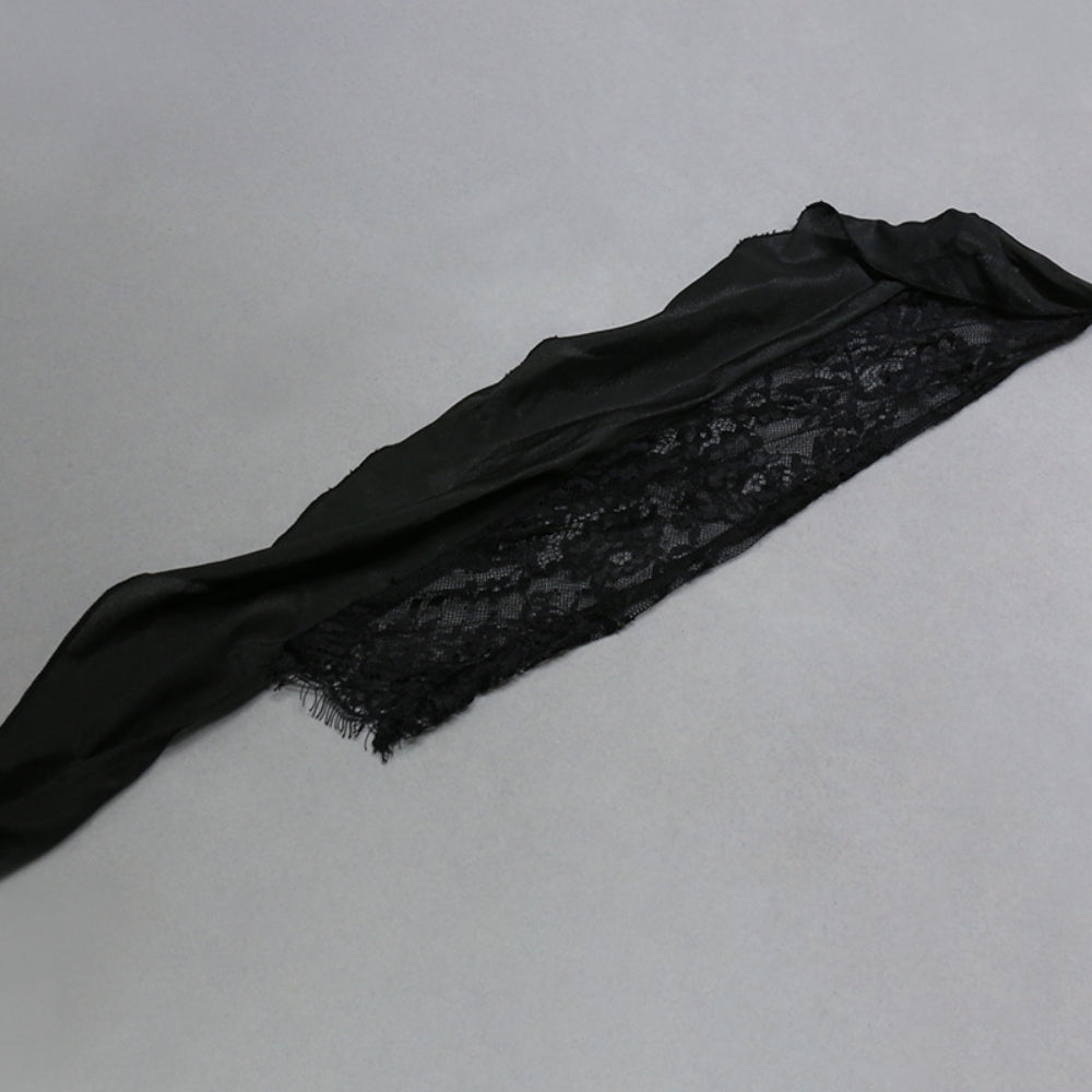 Strappy Long Sleeve Lace Up Midi Bandage Dress
