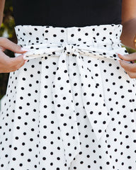 Perfection Polka Dot Paper Bag Waist Shorts