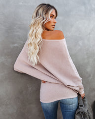 All That Ribbed Cashmere Blend Sweater - Light Mocha