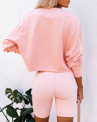 Bodywork Cotton Cutoff Pullover - Peach