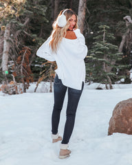 Bonnie Cotton Relaxed Knit Sweater - White