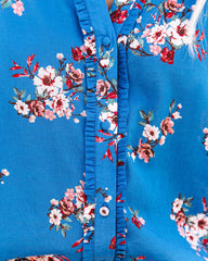Cecily Cotton Floral Button Down Blouse