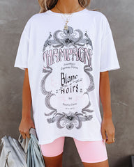 Champagne Blanc De Noirs Cotton Relaxed Tee
