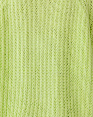 Claudine Knit Cardigan - Lime Green