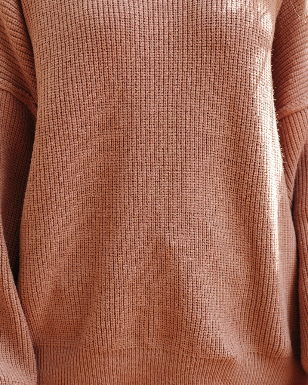 Claus For Celebration Boat Neck Sweater - Tan