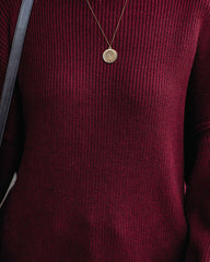 Claus For Celebration Boat Neck Sweater - Wine
