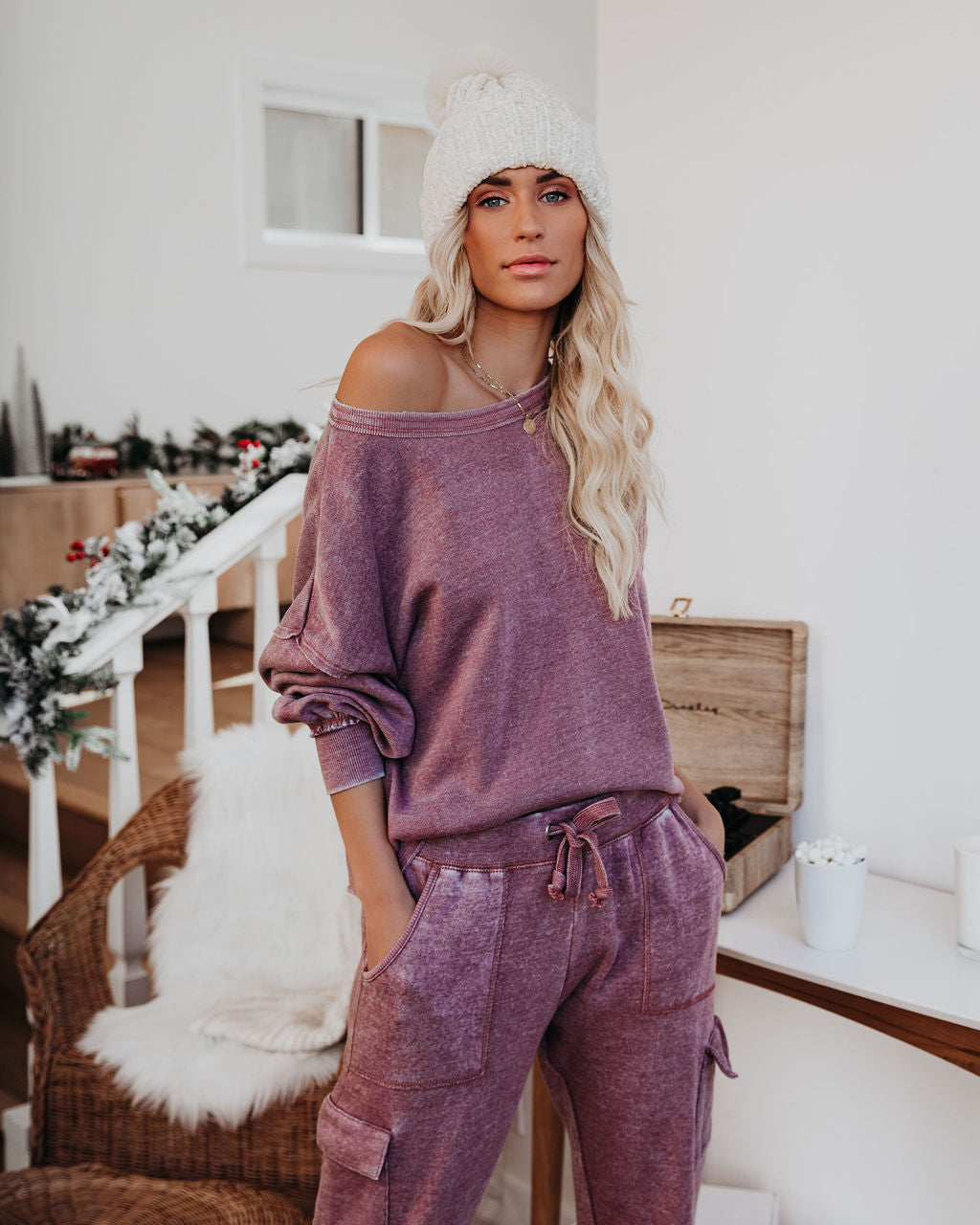 Fancy That Cotton Blend Balloon Sleeve Pullover