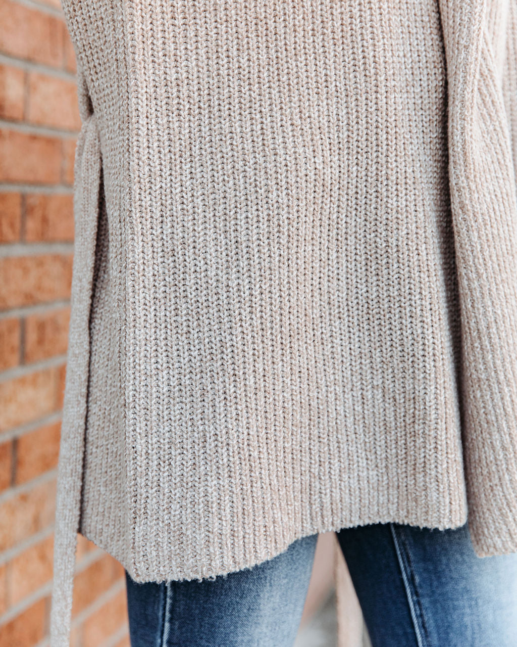Fanning Belted Knit Cardigan