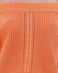 Johanna Cotton Off The Shoulder Sweater - Orange
