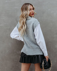 Lancel Contrast Poplin Turtleneck Sweater
