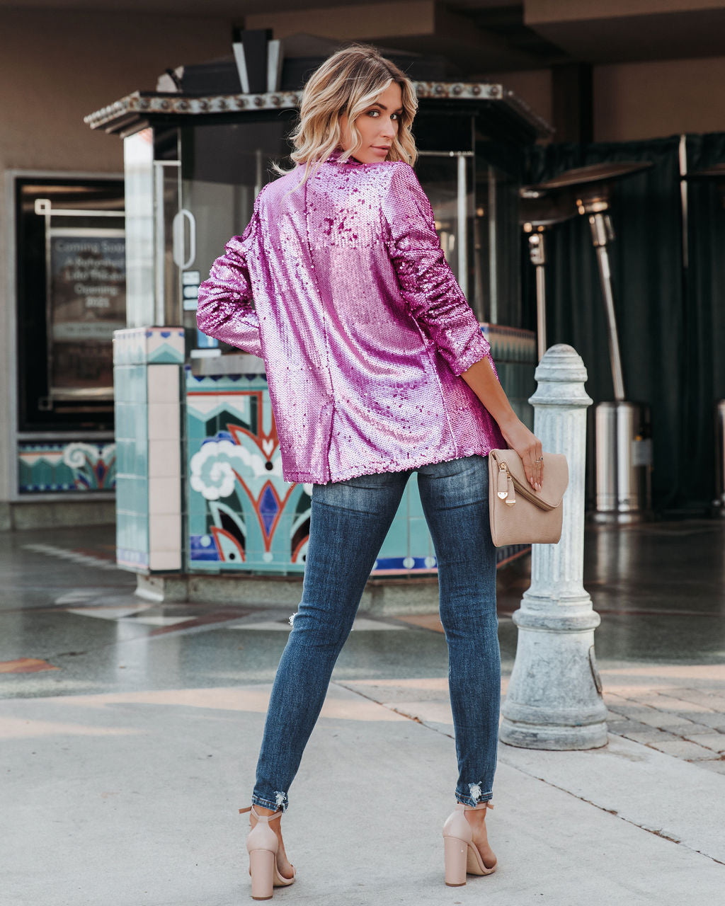Life Of The Party Sequin Blazer - Pink