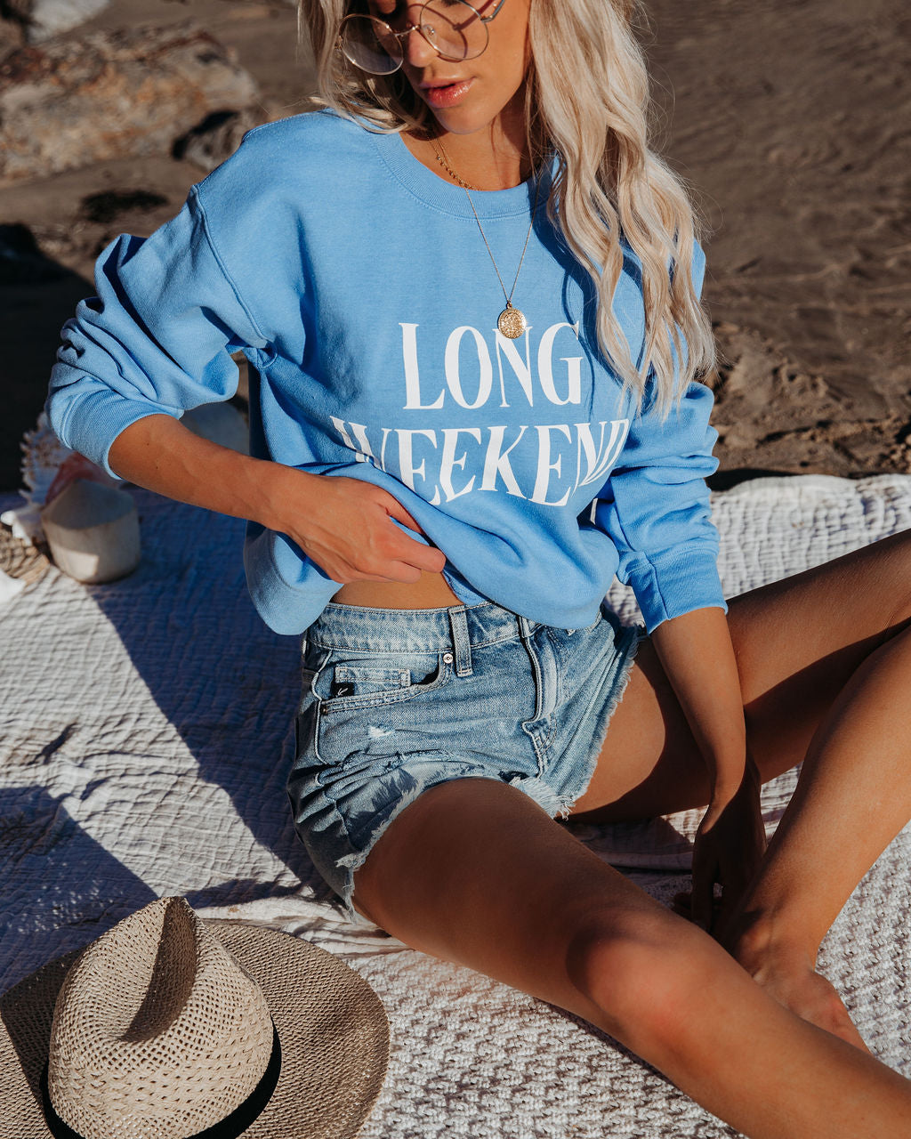 Long Weekend Cotton Blend Sweatshirt