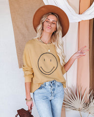 More Smiles Cotton Blend Embroidered Pullover
