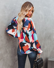 Parson Abstract Print Blouse