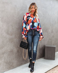 Parson Abstract Print Blouse