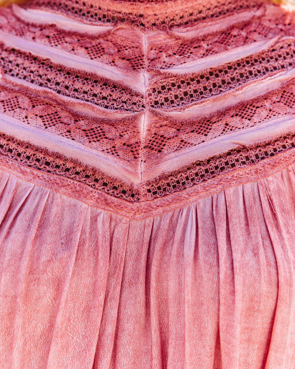 Phara Sleeveless Crochet Lace Top - Cherry