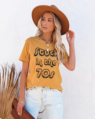 Stuck In The 70's Distressed Cotton Tee